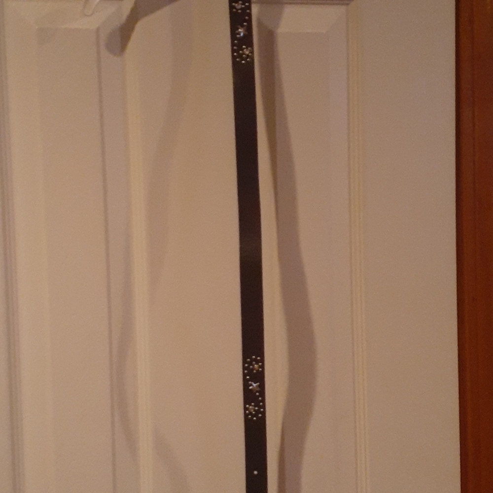 Black kids belt with rhinestone stars